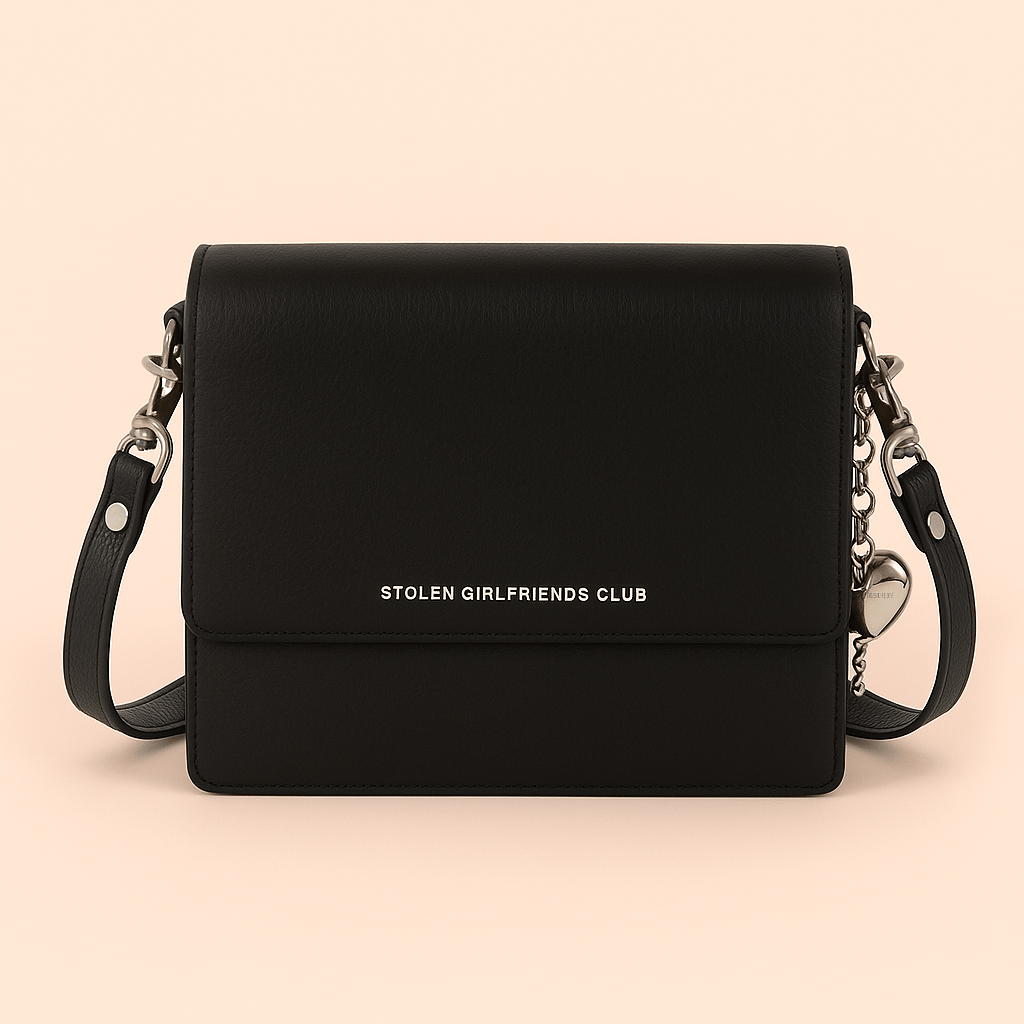 BIG TROUBLE BAG + PUFF HEART BAG CHARM - Forgetmenot