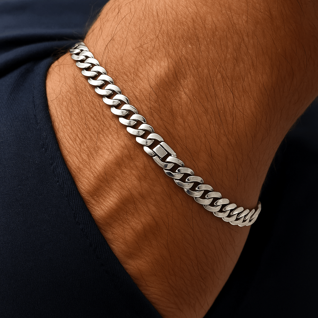 Crown & Steel Bracelet - Forgetmenot