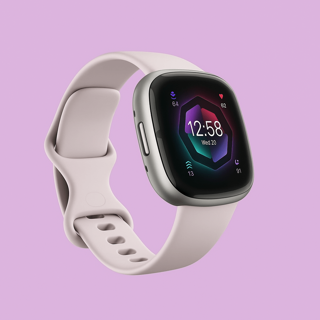 Fitbit Sense 2 Lunar White/Platinum - Forgetmenot