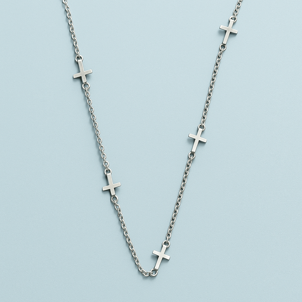 STOLEN CROSS CHOKER - Forgetmenot