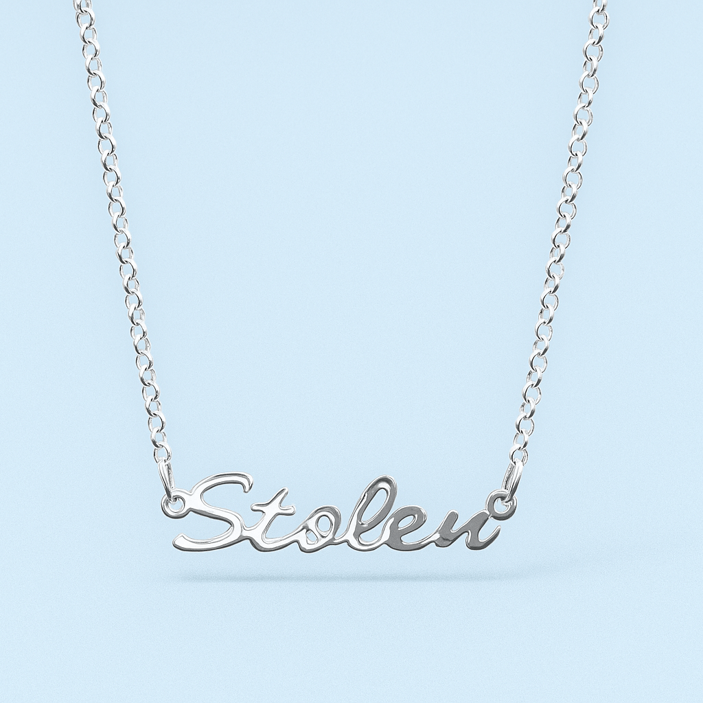 STOLEN SCRIPT NECKLACE - Forgetmenot
