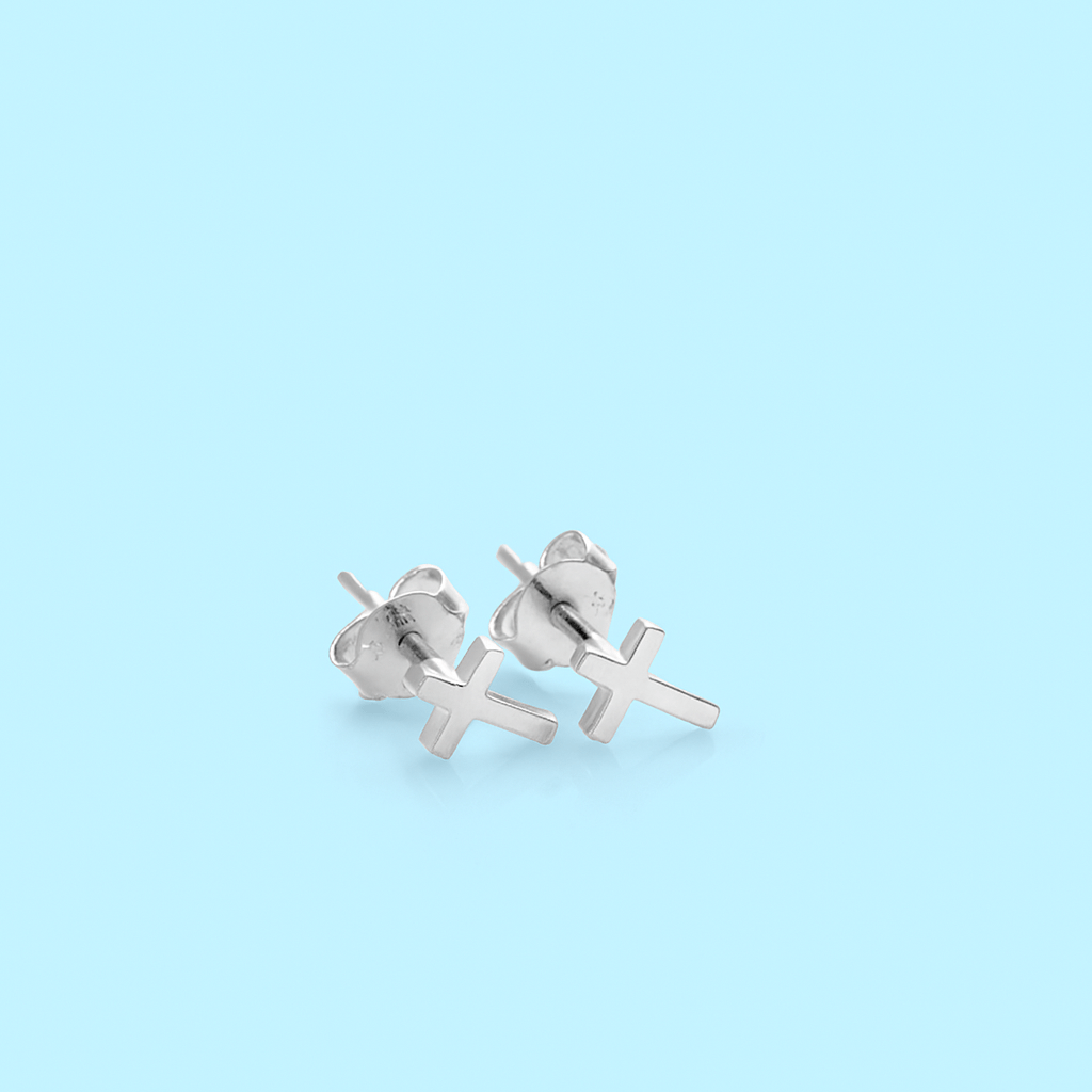 TINY STOLEN CROSS EARRINGS - Forgetmenot