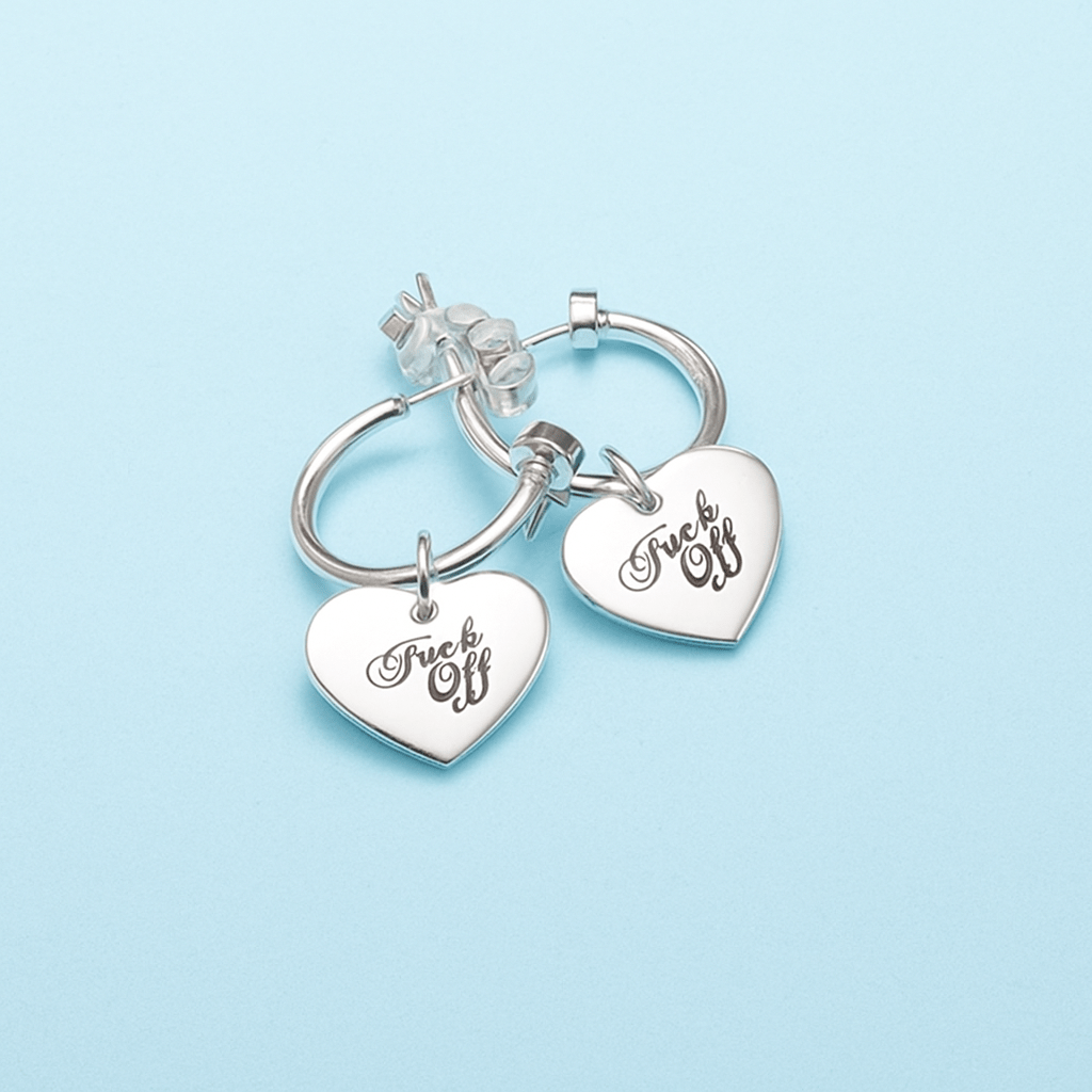 WARM WELCOME HEART EARRINGS - Forgetmenot