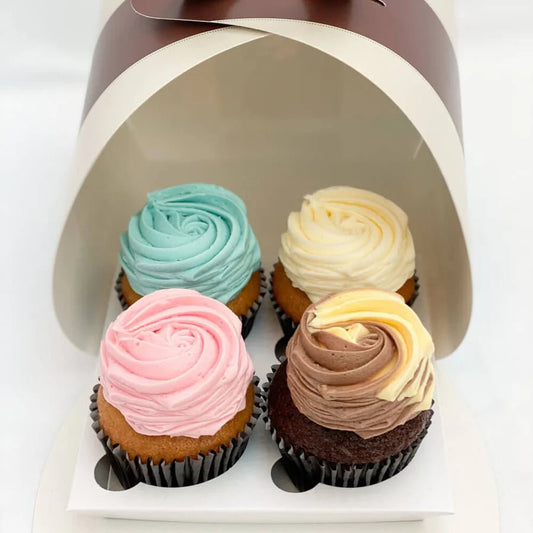 Assorted 4 Pack Vegan Cupcakes - Forgetmenot
