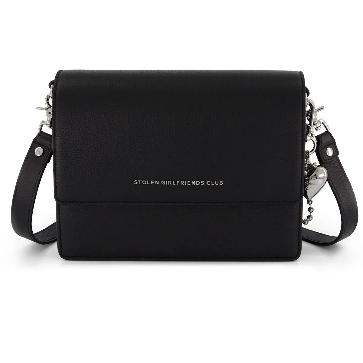 Big Trouble Bag + Puff Heart Bag Charm - Forgetmenot