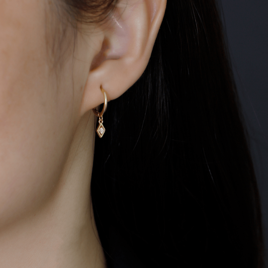 Diamond Drop Earrings - Forgetmenot