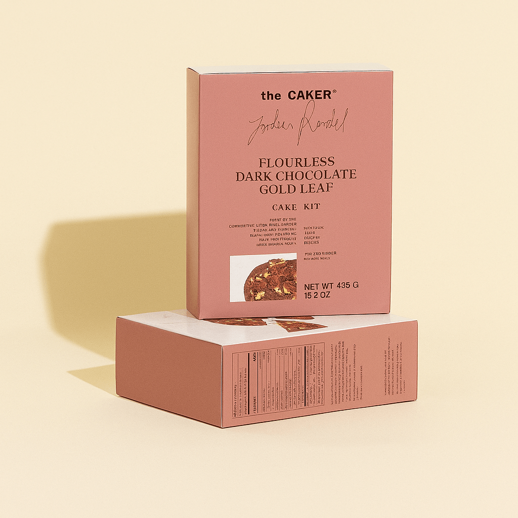 Flourless Dark Chocolate Gold Leaf Cake Kit - Forgetmenot