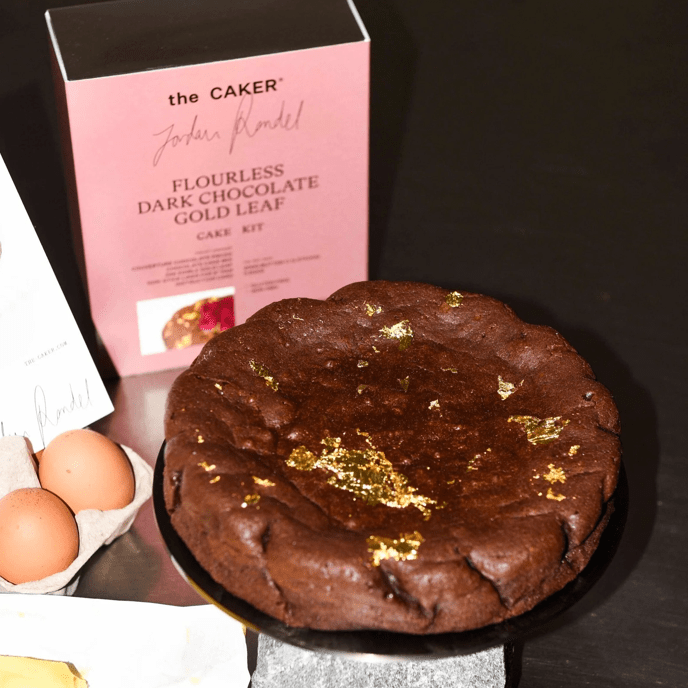 Flourless Dark Chocolate Gold Leaf Cake Kit - Forgetmenot