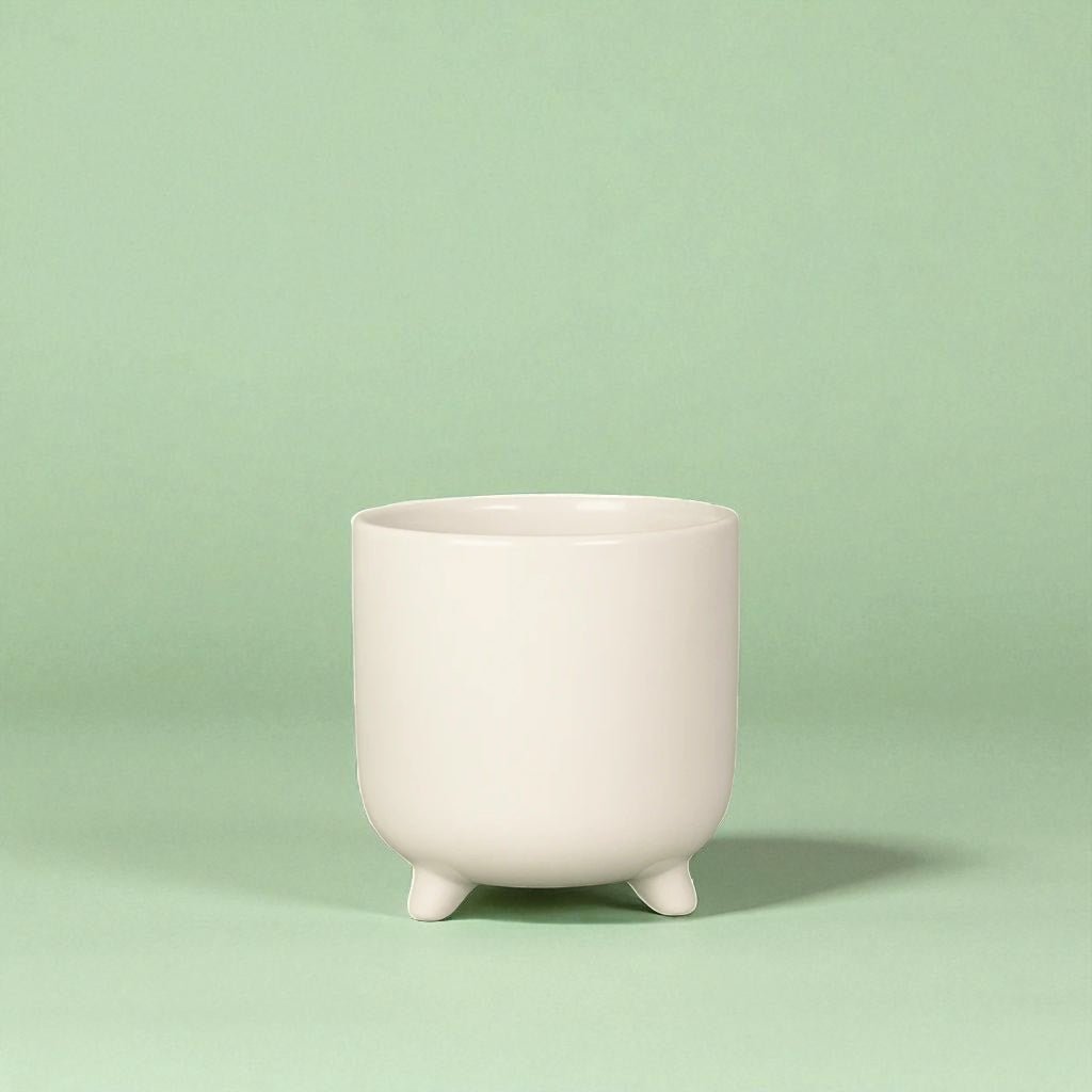 Indie White Ceramic Pot