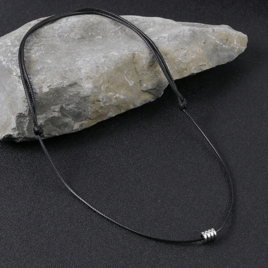 Mens Charcole Chord Necklace - Forgetmenot