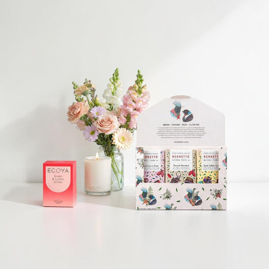 Pastel Chocolate & Candle Gift Set - GIFTA.