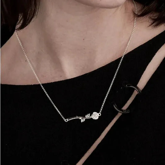 Rose Bar Necklace - Forgetmenot