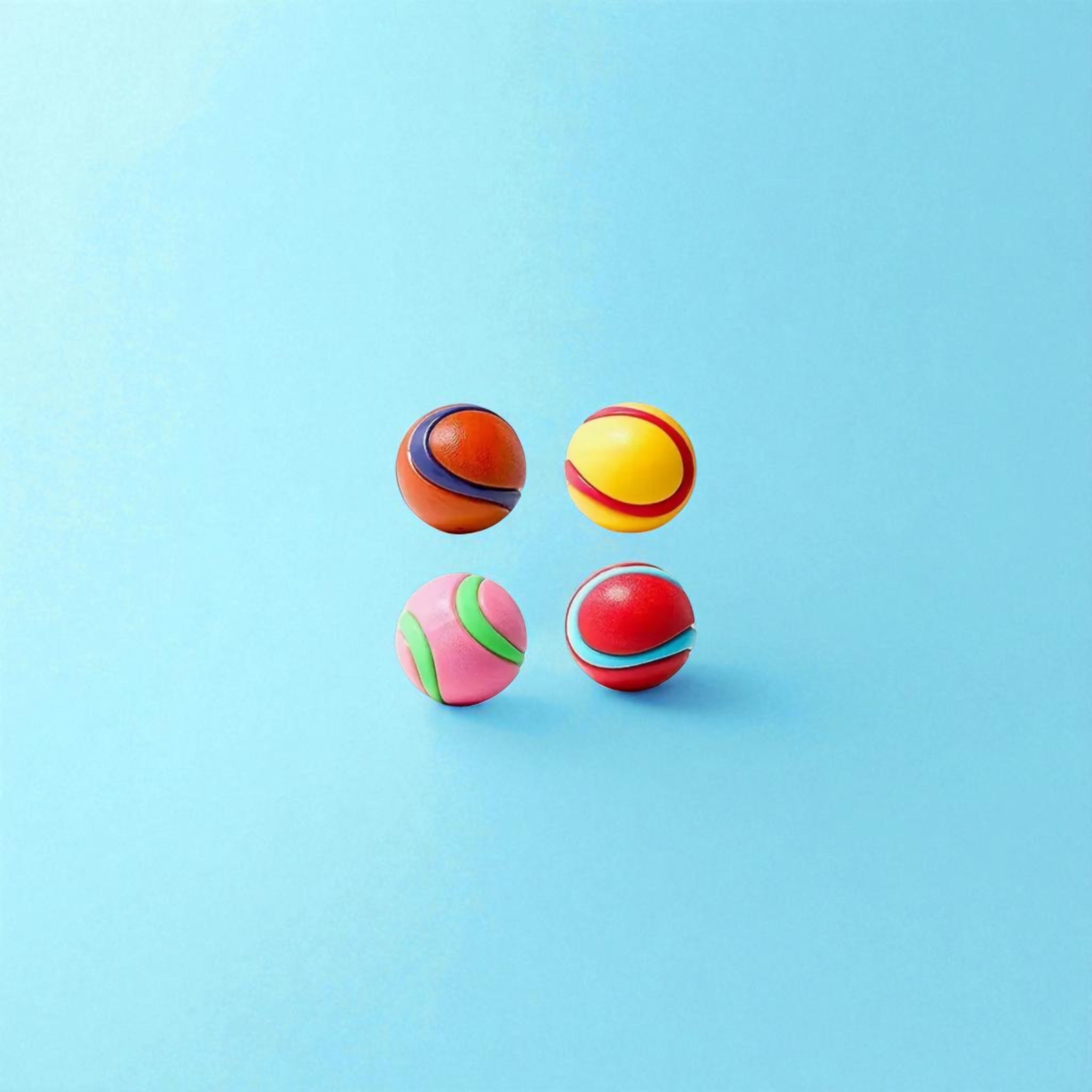 Rubber Dog Throwing Balls