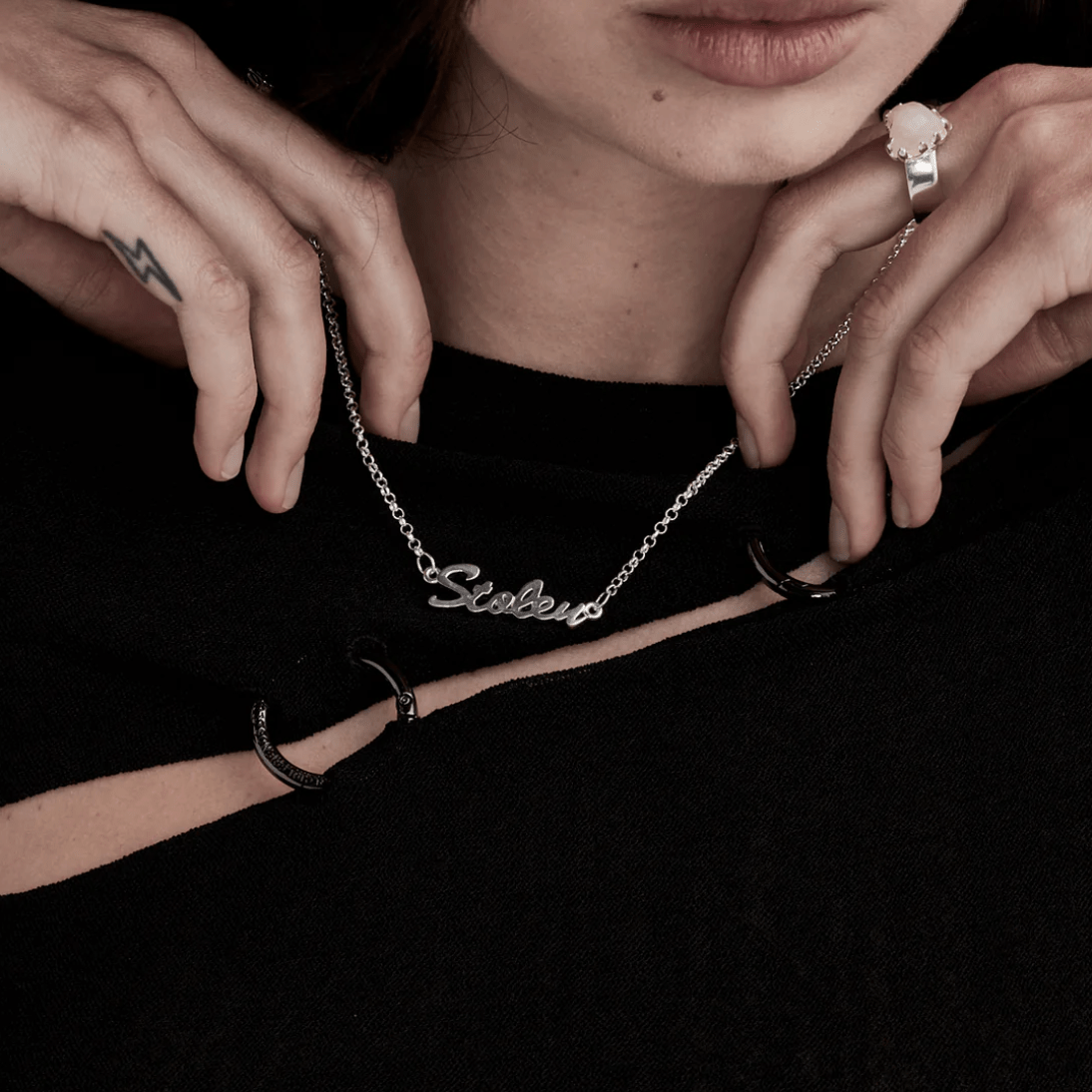 Stolen Script Necklace - Forgetmenot