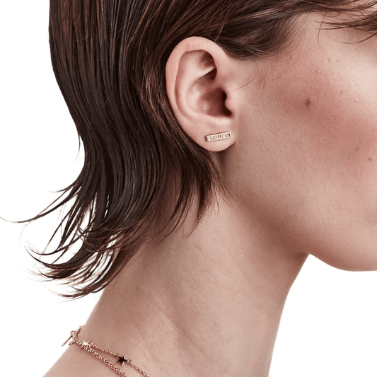 Tiny Stolen Bar Earrings - Forgetmenot