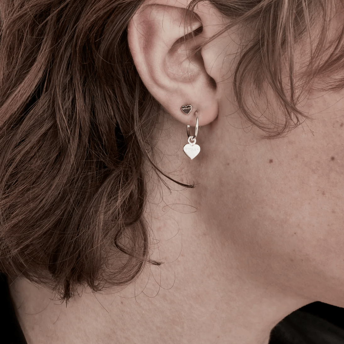 Tiny Stolen Heart Earrings