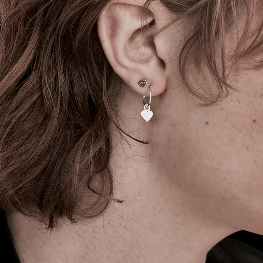 Tiny Stolen Heart Earrings - Forgetmenot