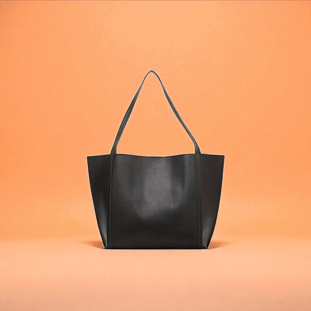 Vegan Leather Tote Bag - Forgetmenot