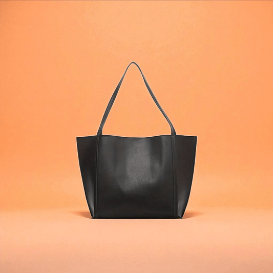 Vegan Leather Tote Bag - Forgetmenot